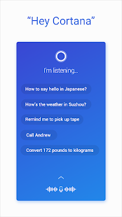 Microsoft Cortana – Digital assistant Screenshot
