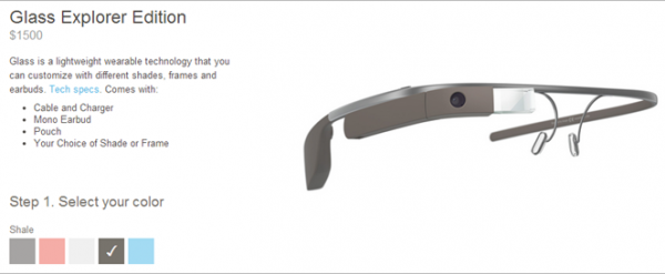 Google Glass, source Google Shop