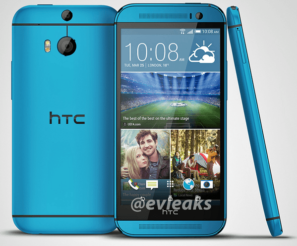 HTC One M8 the blue version – why would a phone be so depressed?