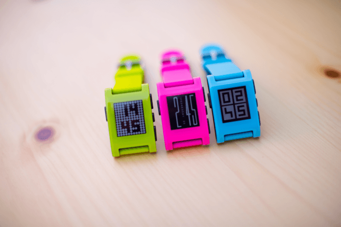 Pebble limited edition watches in pink, green and sky blue sold online now!