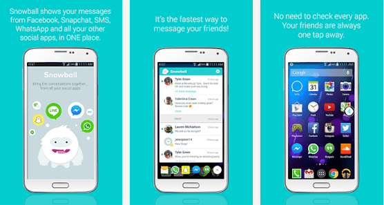 Snowball –  the little free app that keeps all of your social media messages together!