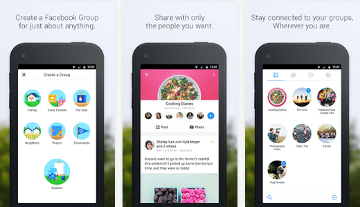 Facebook Groups – a new branch of Facebook social apps free on Google Play