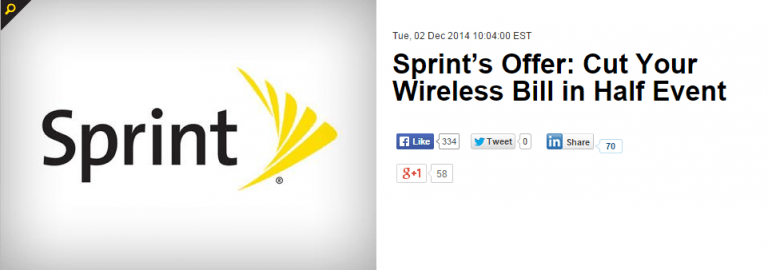 Sprint offers to port and cut AT&T and Verizon wireless plans in half starting December 5th