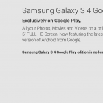 Samsung Galaxy S4 Google Play edition out of the Google Play Store starting today