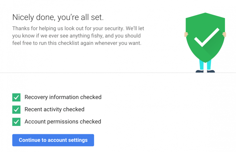 Google gives you 2GB of Drive space for a short security checkup
