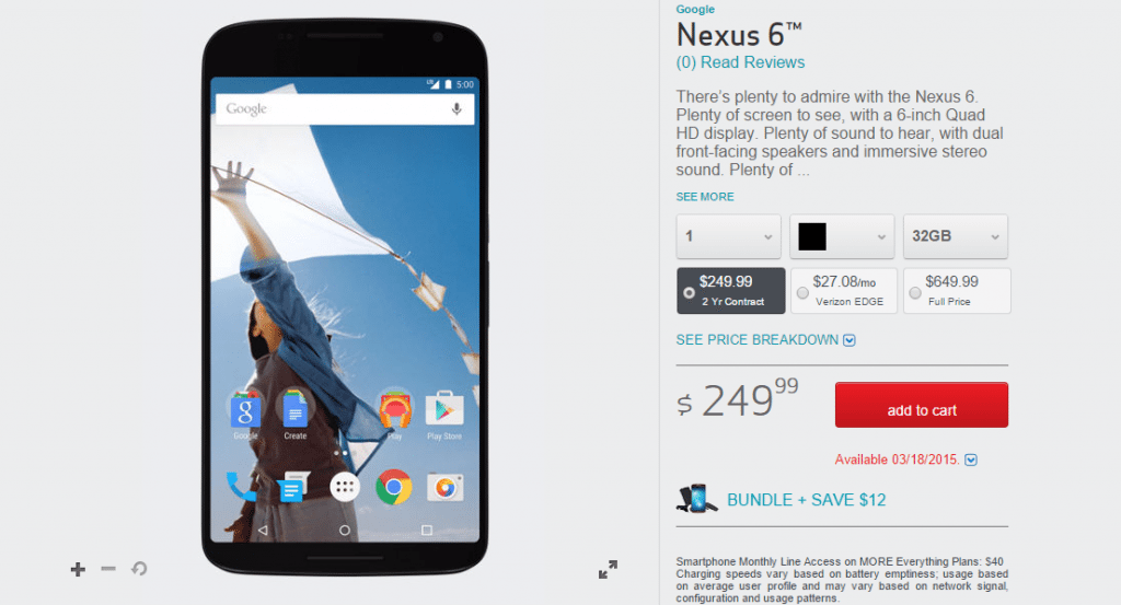 Verizon Nexus 6