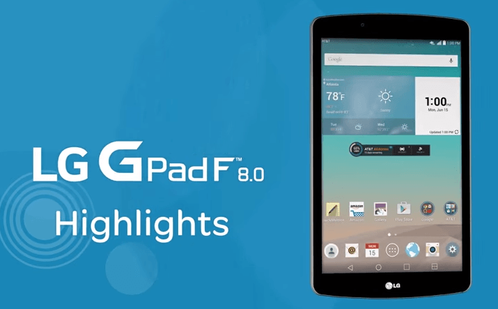 LG G Pad F 8.0  to join AT&T starting May 29th