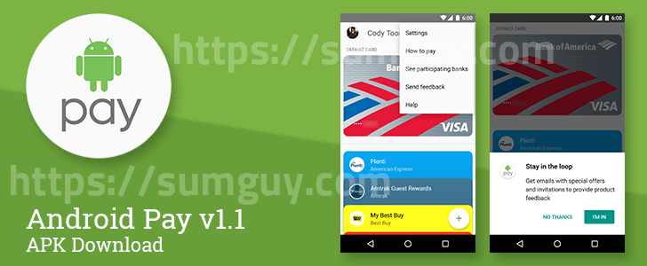 Android Pay v1.1 update – small bug fixes (APK download) | SumGuy's