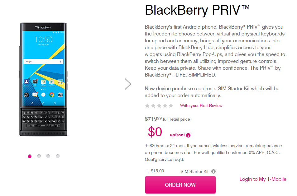 blackberry priv phone