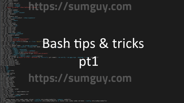 Linux Bash Tips and Tricks pt1